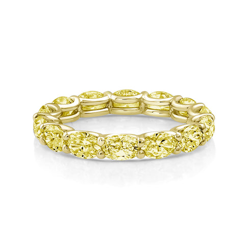 yellow diamond ovals eternity ring<br>in 18k yellow gold <span class='visuallyhidden'>Call or text 323-404-2959 if you need shopping assistance.</span>