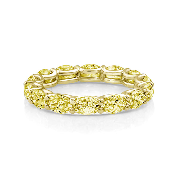 yellow diamond ovals eternity ring<br>in 18k yellow gold <span class='visuallyhidden'>Call or text 323-404-2959 if you need shopping assistance.</span>