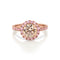 peach diamond and pink diamond bespoke ring, in rose gold <span class='visuallyhidden'>Call, text 323-404-2959 for shopping help.</span>