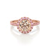 peach diamond and pink diamond bespoke ring, in rose gold <span class='visuallyhidden'>Call, text 323-404-2959 for shopping help.</span>