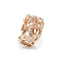 Dominique Cohen floral band ring, in 18k rose gold with white diamonds <span class='visuallyhidden'>Call, text 323-404-2959 for shopping help.</span>