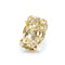 Dominique Cohen floral band ring, in 18k yellow gold with white diamonds <span class='visuallyhidden'>Call, text 323-404-2959 for shopping help.</span>