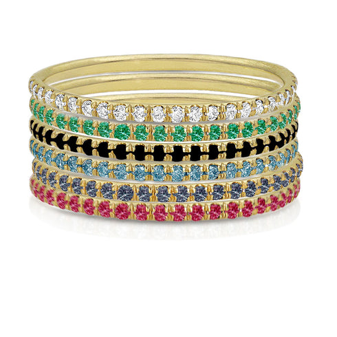 stacked with its emerald, blue sapphire, blue diamond, black diamond, and white diamond sisters <span class='visuallyhidden'>Call, text 323-404-2959 for shopping help.</span>