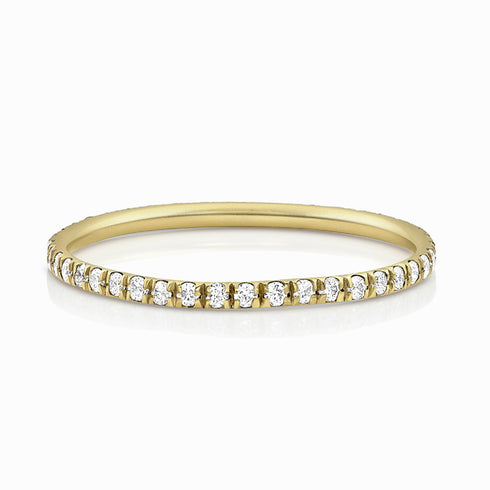 microset (by hand) diamond eternity ring<br>in white diamonds and yellow gold <span class='visuallyhidden'>Call or text 323-404-2959 if you need shopping assistance.</span>