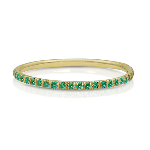 emerald delicate stack ring, <br>in 18k yellow gold <span class='visuallyhidden'>Call, text 323-404-2959 for shopping help.</span>