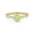 rare green diamond ring with white diamond surround, in yellow gold <span class='visuallyhidden'>Call, text 323-404-2959 for shopping help.</span>